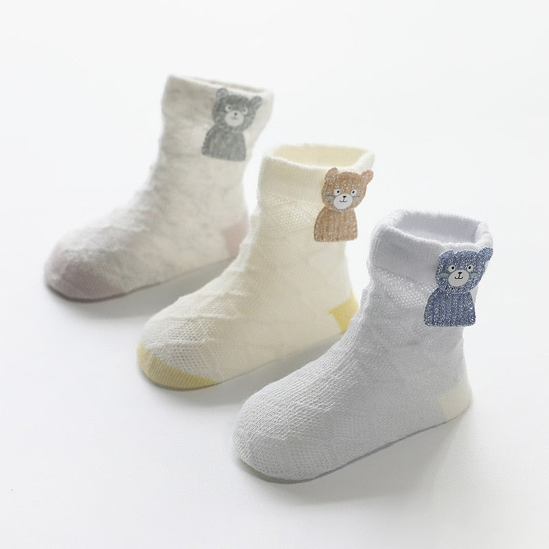 Baby mesh socks, fine cotton models, boneless suture