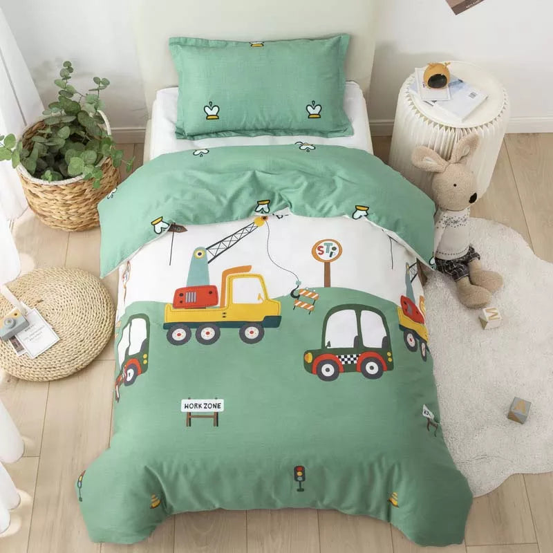 3pcs/set Kindergarten Children's Quilt Cover Bed Sheets Without