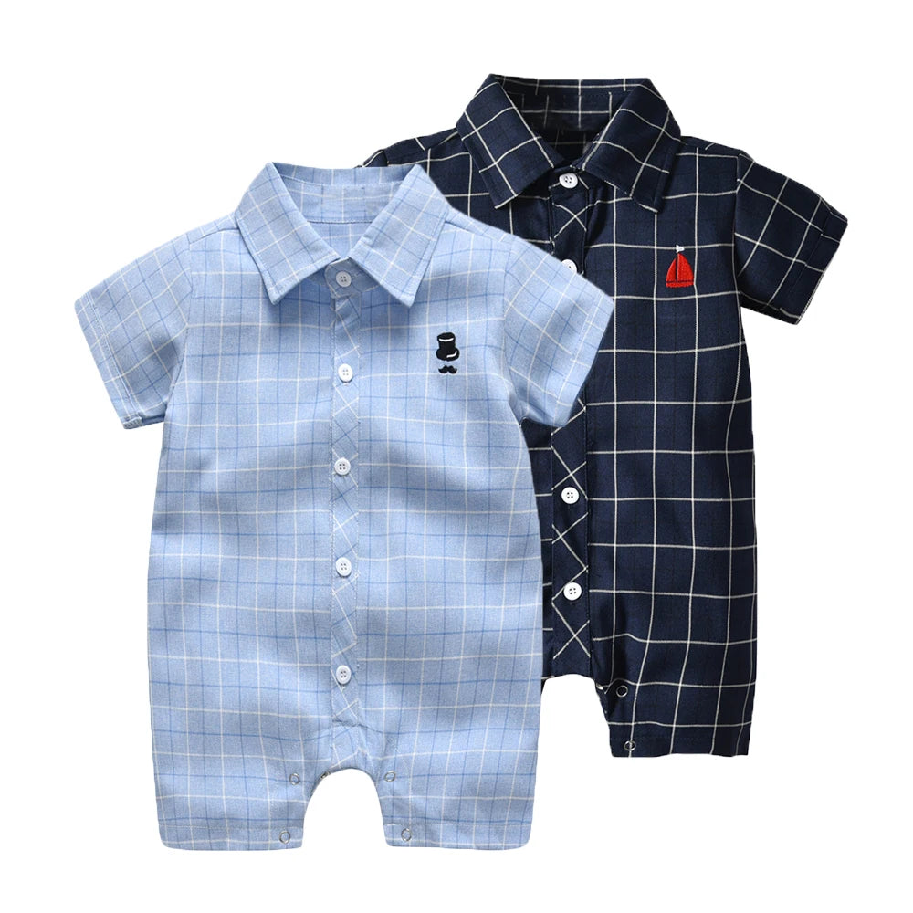 Jeffray Baby Rompers Summer Clothes Sleeve with striped