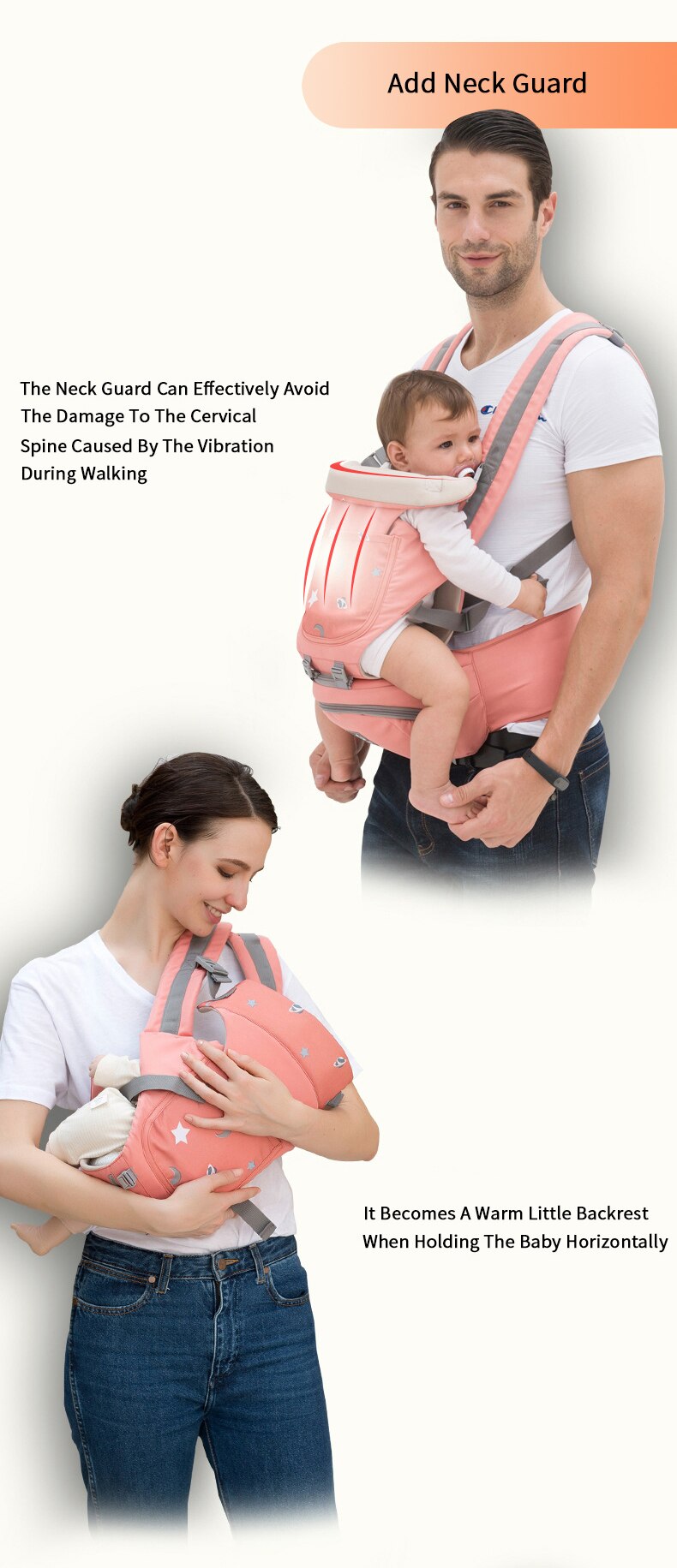 Breathable Baby Carrier Infant Baby Facing Kangaroo Baby Wrap Sling - GuGuTon