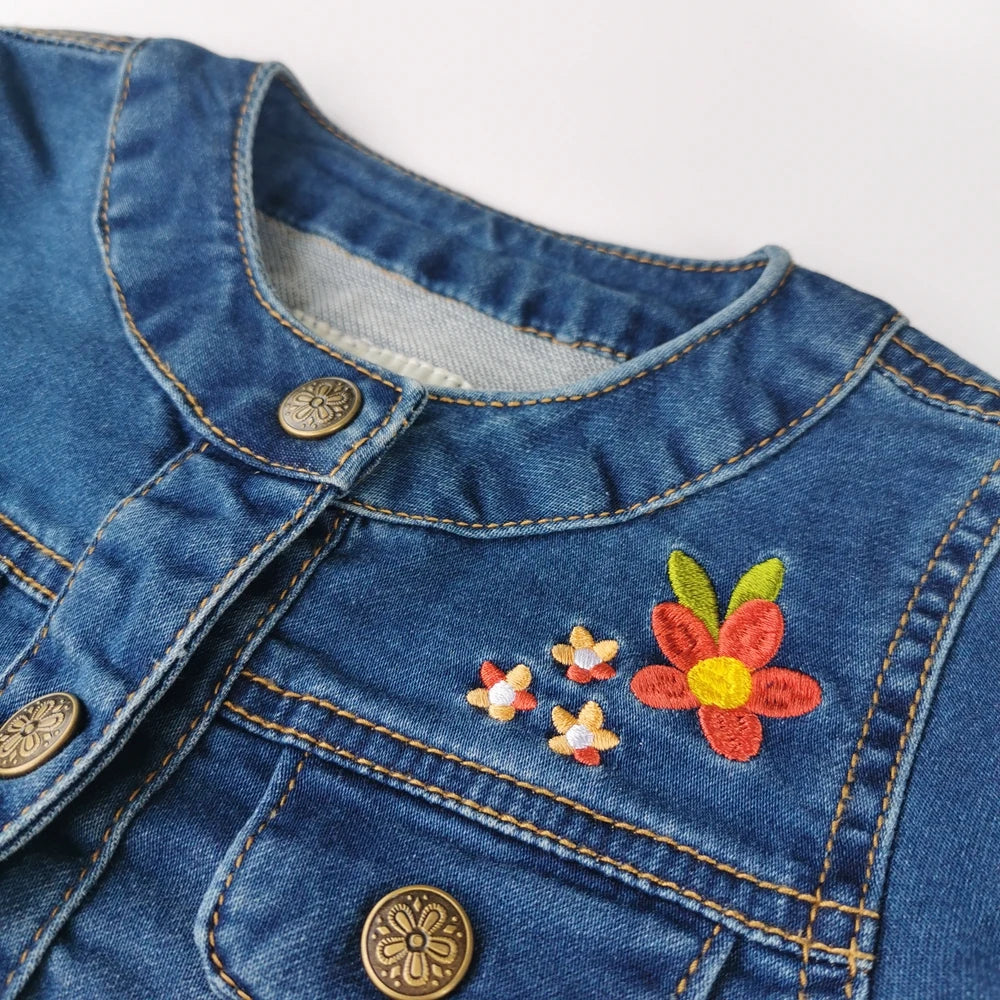 Gloria High Quality Spring Girls Jacket flowers