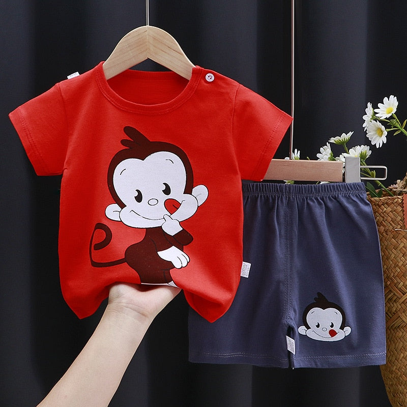 Kiyan Brand Designer Toddler Boys Clothes Short Sets - GuGuTon