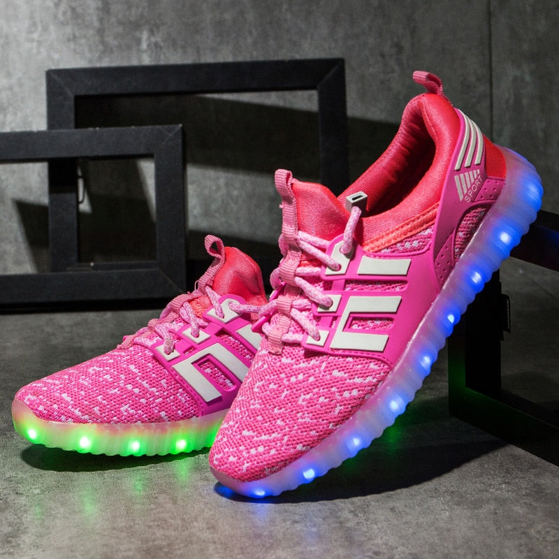 Luminous Kids Sneakers Boys Childre Flashing Shoes Childle Led - GuGuTon