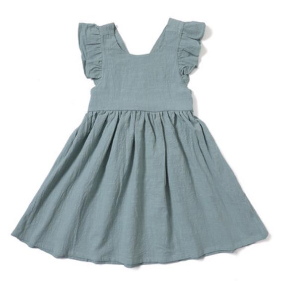 Lia Style Summer Flying sleeve Cotton Princess Dres