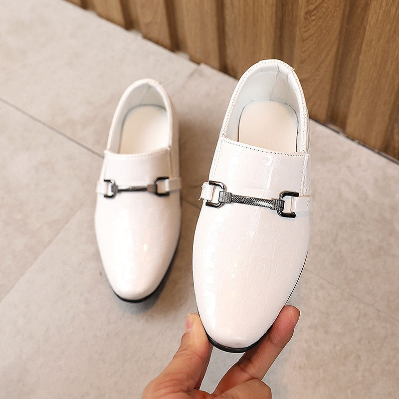 Boys Shoes Kids Leather Flats For Medium Big