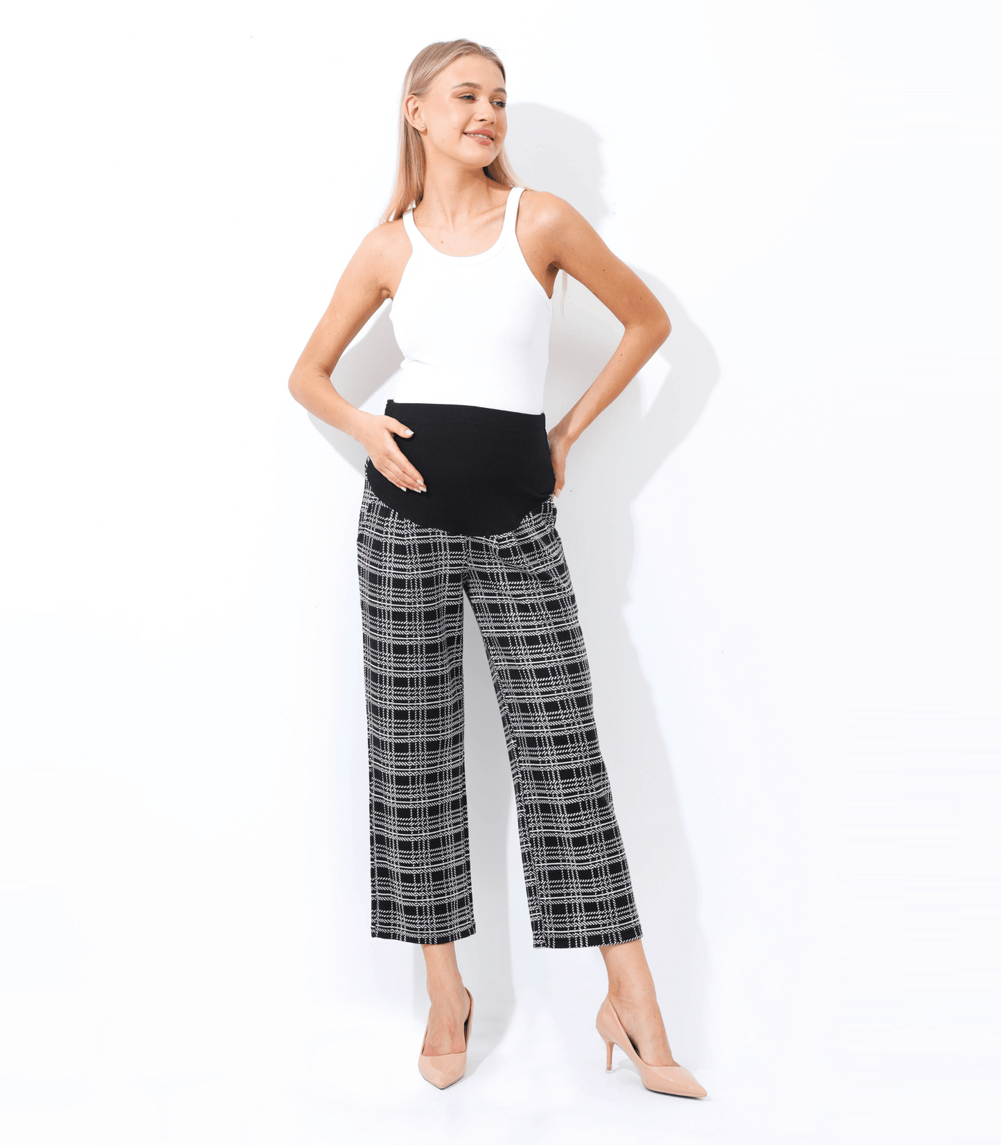 Gloria The Wide Leg Maternity Ankle Pant