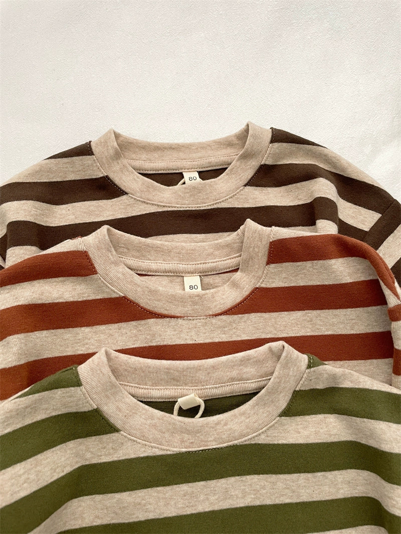 Faride Vintage Stripe Cotton K-style Sweater