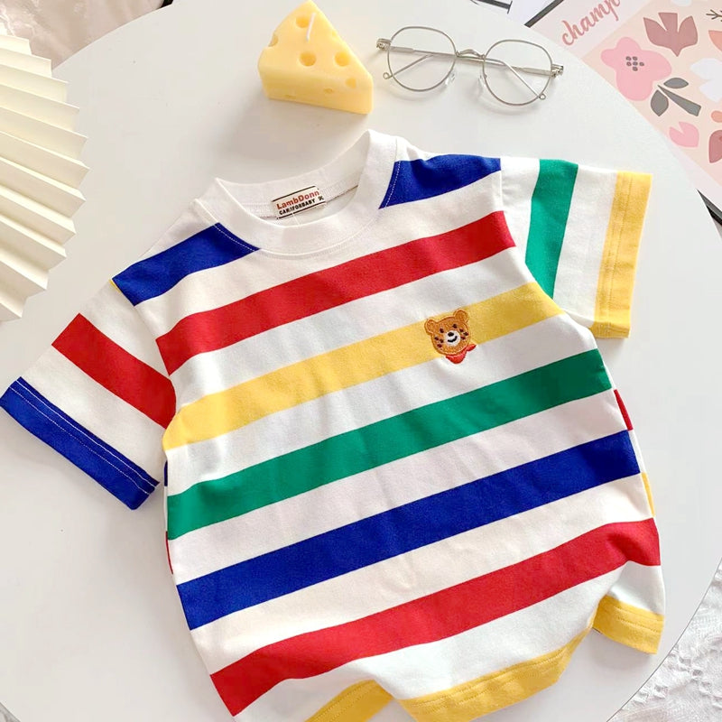 Anthony Color Stripes Short Sleeve Tees