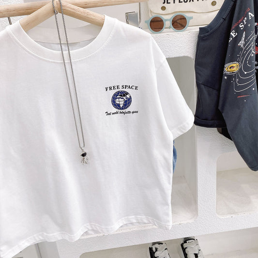 Andre Short-Sleeved Cartoon Print Tees - GuGuTon baby store - Baby Fashion - Toddlers Outfits - Babies Outfits - Toddler Clothes - Kids Clothing - Newborn Clothes - Newborn Wear - Kids Wear - Trending Clothes - Trending Outfits - Fall Fashion - Winter Fashion - Girls Clothes - Boys Clothes - Babies Wear - Kids Accessories - KidsWear - Summer Clothes - Summer Fashion - Summer Trend - Falls Sweaters - Tops - Bottom - Jeans - Blouse - Dresses - Newborn Dresses - Toys