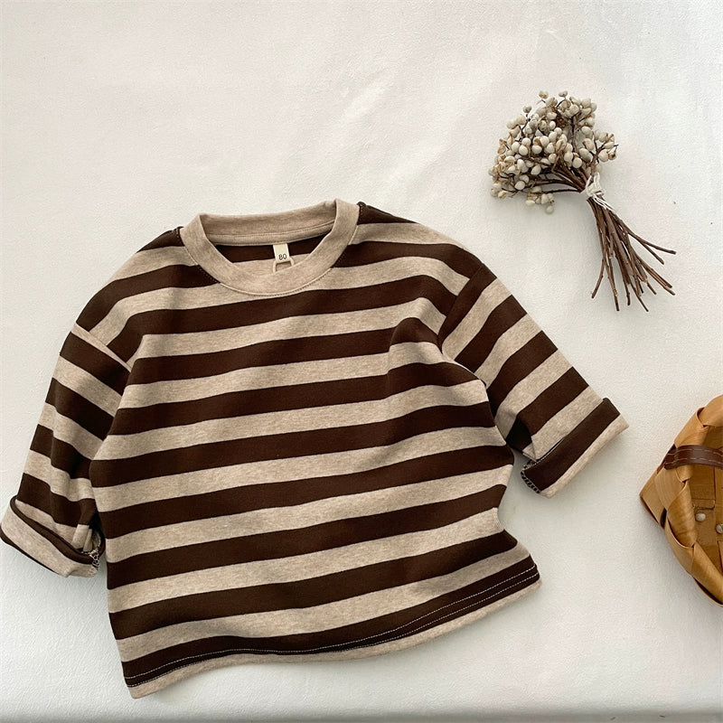 Faride Vintage Stripe Cotton K-style Sweater
