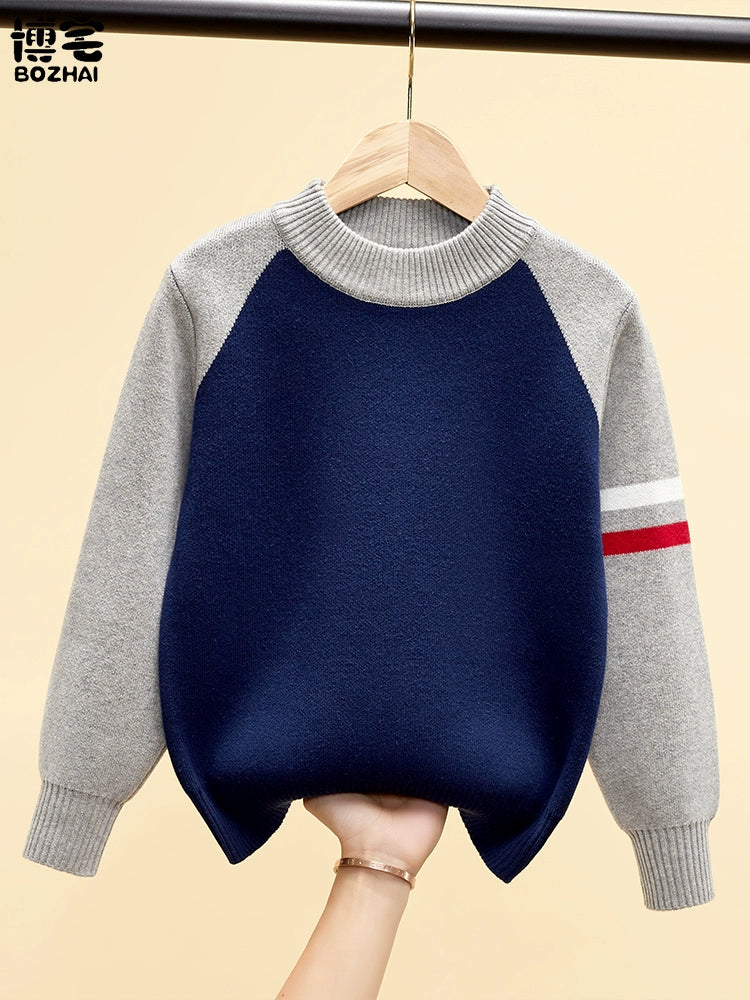 Steven Cotton Thickened Winter Boys' Sweater