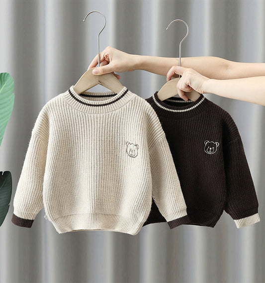 Cristian Fleece-lined Thickened Base Sweater - GuGuTon baby store - Baby Fashion - Toddlers Outfits - Babies Outfits - Toddler Clothes - Kids Clothing - Newborn Clothes - Newborn Wear - Kids Wear - Trending Clothes - Trending Outfits - Fall Fashion - Winter Fashion - Girls Clothes - Boys Clothes - Babies Wear - Kids Accessories - KidsWear - Summer Clothes - Summer Fashion - Summer Trend - Falls Sweaters - Tops - Bottom - Jeans - Blouse - Dresses - Newborn Dresses - Toys