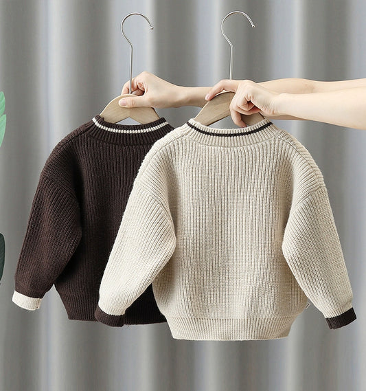 Cristian Fleece-lined Thickened Base Sweater - GuGuTon baby store - Baby Fashion - Toddlers Outfits - Babies Outfits - Toddler Clothes - Kids Clothing - Newborn Clothes - Newborn Wear - Kids Wear - Trending Clothes - Trending Outfits - Fall Fashion - Winter Fashion - Girls Clothes - Boys Clothes - Babies Wear - Kids Accessories - KidsWear - Summer Clothes - Summer Fashion - Summer Trend - Falls Sweaters - Tops - Bottom - Jeans - Blouse - Dresses - Newborn Dresses - Toys