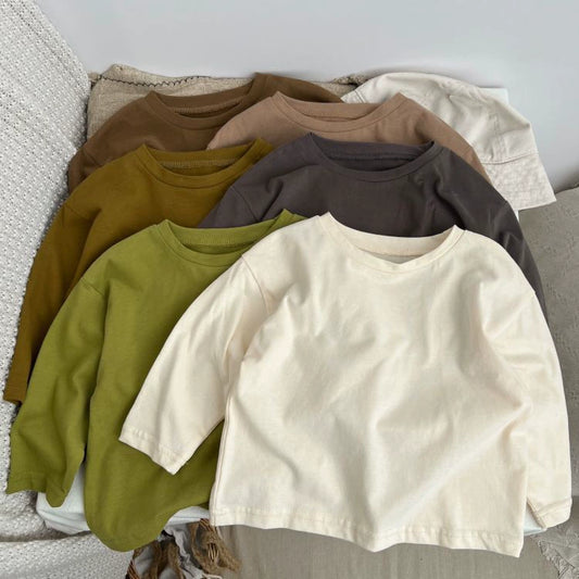 Liam New Arrival Basic Long Sleeves Tees - GuGuTon baby store - Baby Fashion - Toddlers Outfits - Babies Outfits - Toddler Clothes - Kids Clothing - Newborn Clothes - Newborn Wear - Kids Wear - Trending Clothes - Trending Outfits - Fall Fashion - Winter Fashion - Girls Clothes - Boys Clothes - Babies Wear - Kids Accessories - KidsWear - Summer Clothes - Summer Fashion - Summer Trend - Falls Sweaters - Tops - Bottom - Jeans - Blouse - Dresses - Newborn Dresses - Toys