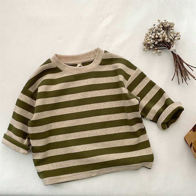 Faride Vintage Stripe Cotton K-style Sweater