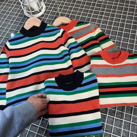 Jeison Children's Striped Cotton Sweater - GuGuTon baby store - Baby Fashion - Toddlers Outfits - Babies Outfits - Toddler Clothes - Kids Clothing - Newborn Clothes - Newborn Wear - Kids Wear - Trending Clothes - Trending Outfits - Fall Fashion - Winter Fashion - Girls Clothes - Boys Clothes - Babies Wear - Kids Accessories - KidsWear - Summer Clothes - Summer Fashion - Summer Trend - Falls Sweaters - Tops - Bottom - Jeans - Blouse - Dresses - Newborn Dresses - Toys