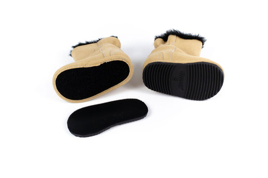 Taupe Boot Top with Black Faux-Fur Lining - GuGuTon baby store - Baby Fashion - Toddlers Outfits - Babies Outfits - Toddler Clothes - Kids Clothing - Newborn Clothes - Newborn Wear - Kids Wear - Trending Clothes - Trending Outfits - Fall Fashion - Winter Fashion - Girls Clothes - Boys Clothes - Babies Wear - Kids Accessories - KidsWear - Summer Clothes - Summer Fashion - Summer Trend - Falls Sweaters - Tops - Bottom - Jeans - Blouse - Dresses - Newborn Dresses - Toys