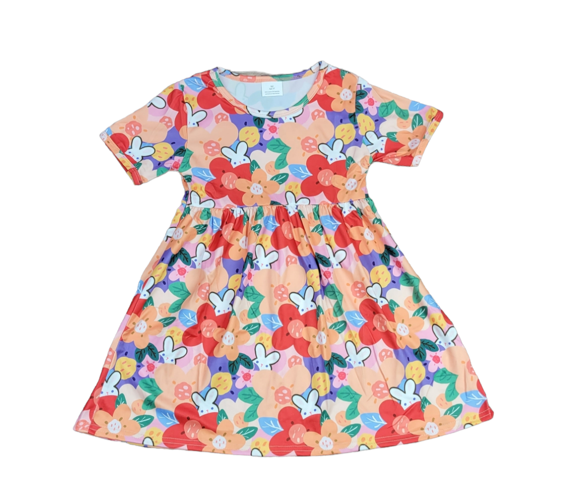 Hayes Peach Peek A Boo Short Sleeve Milk Silk Dress