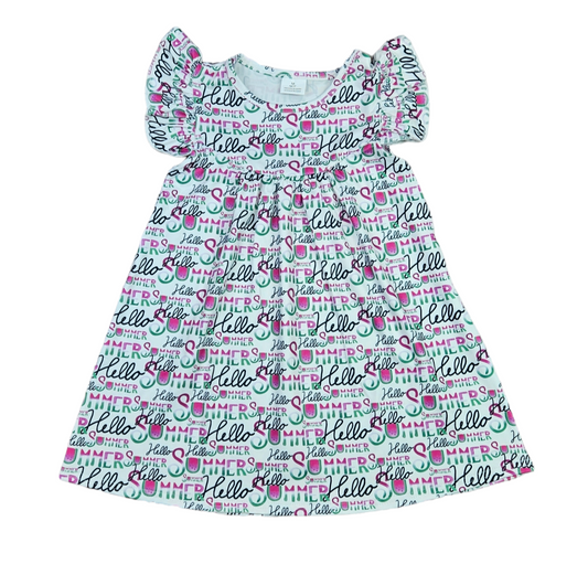 Chistina Hello Summer Milk Silk Flutter Dress