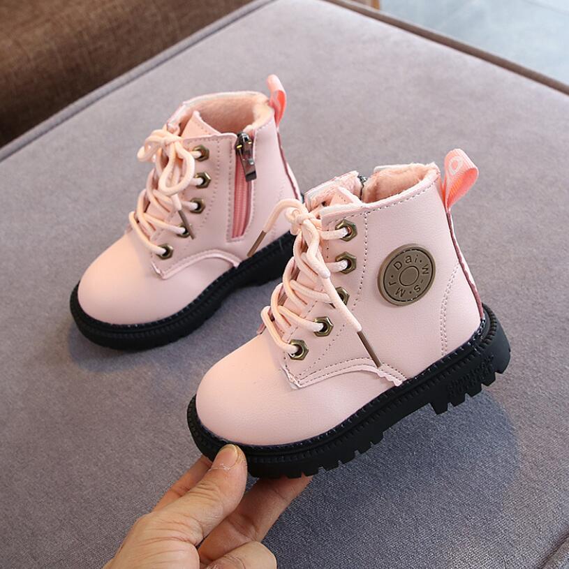 Winter Leather Children Fashion Toddler Warm Winter Boots Kids Shoes - GuGuTon