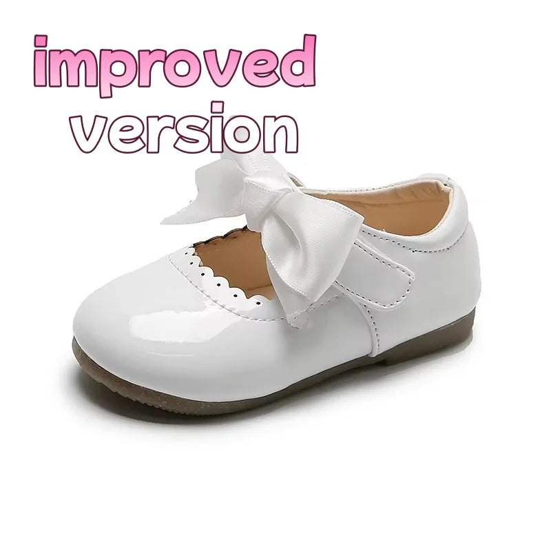 Spring Autumn Baby Girls Shoes Cute Bow Patent Leather Princess Shoes