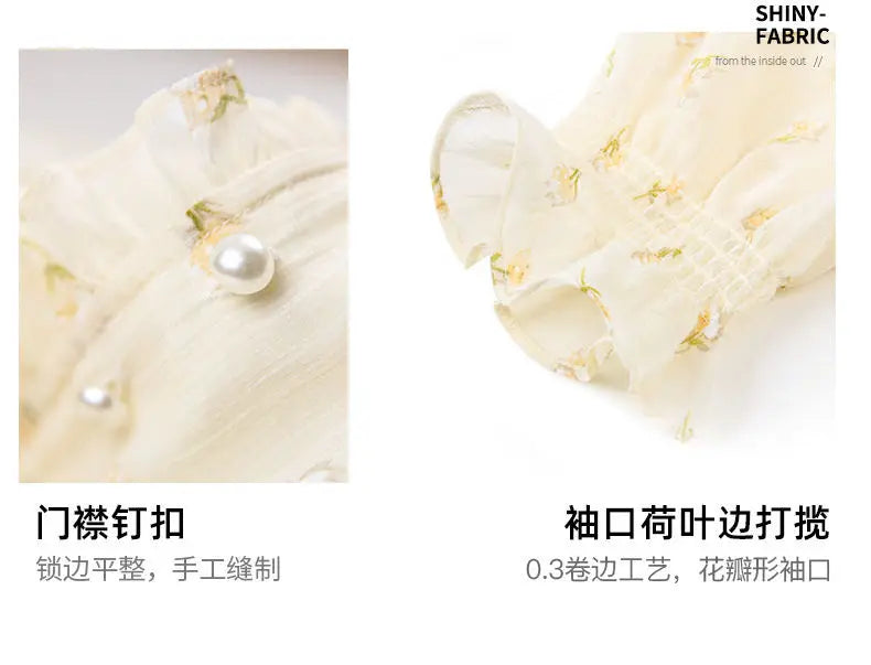 Girls Summer Chiffon Floral Dress Fashion Bow Lace Elegant Girl Kids Birthday Long Dress