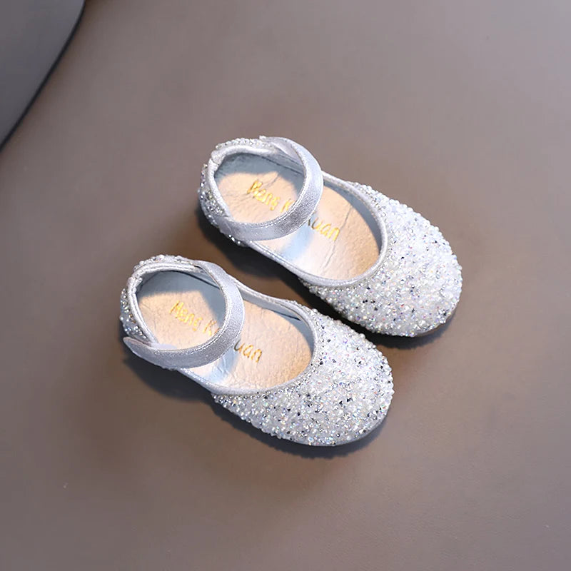 Girl's Princess Shoes Summer Glimmer Round Toe Party Dance Flat Shoe