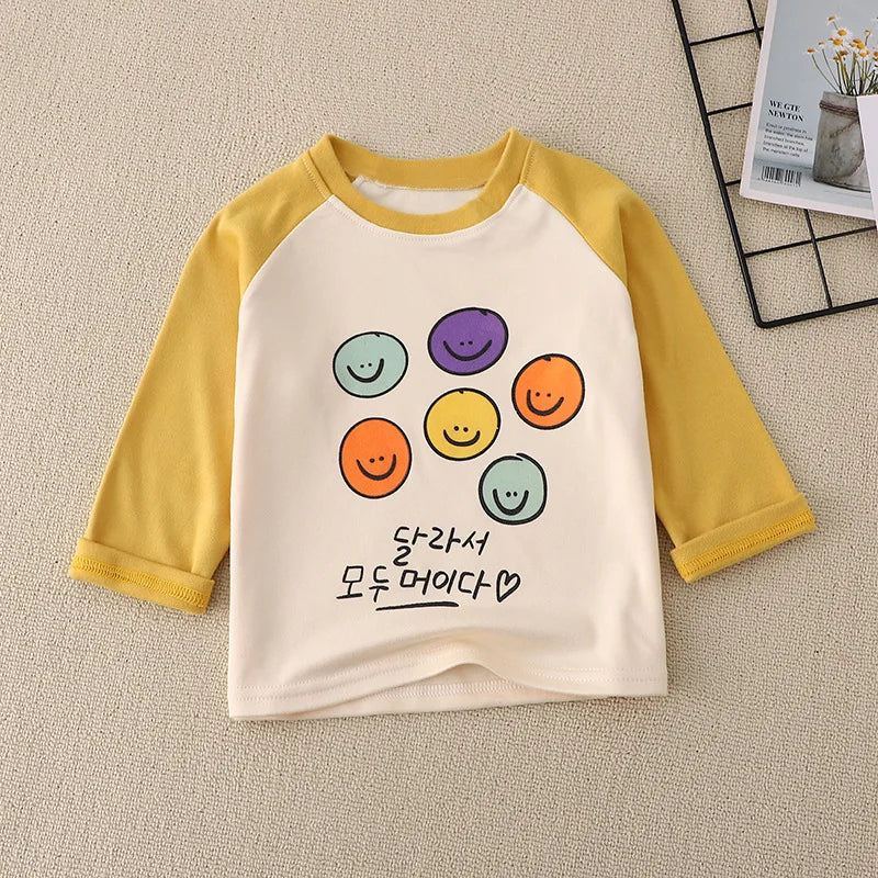 Daniel Cartoon Tops Long Sleeve Tees