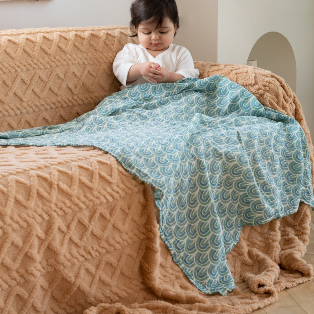 Tyler Soft cotton baby blanket, comfortable breathable
