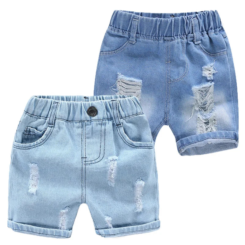 Justin Boy Summer Fashion Kids Casual Elastic Waist Shorts