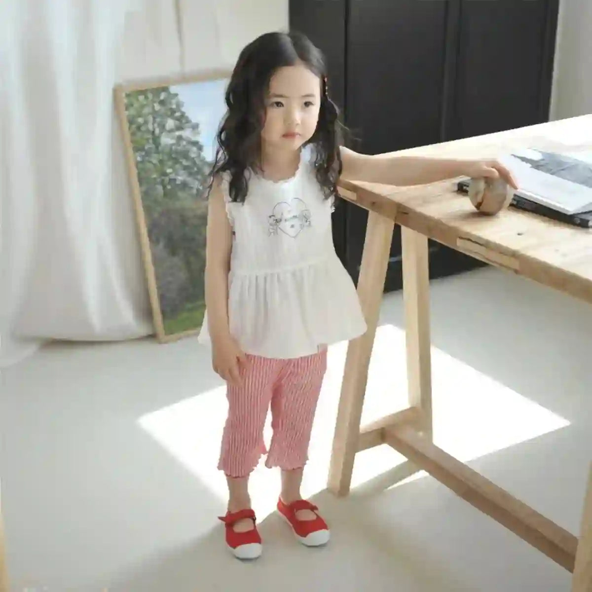 Xiemena Sleeveless Cute Infant Girl Back Cross Tops