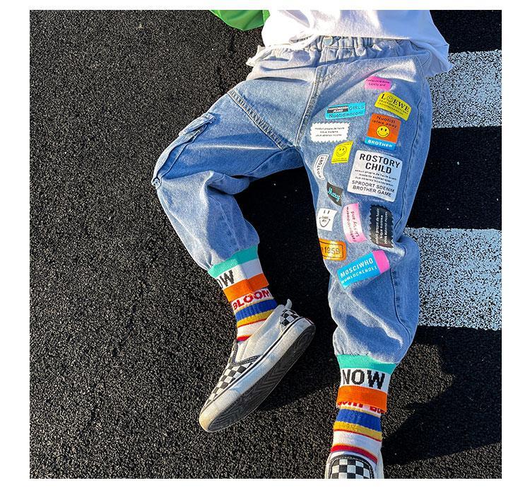 Vladi New Fashion Patchwork Teen Boy Clothes Kids Denim