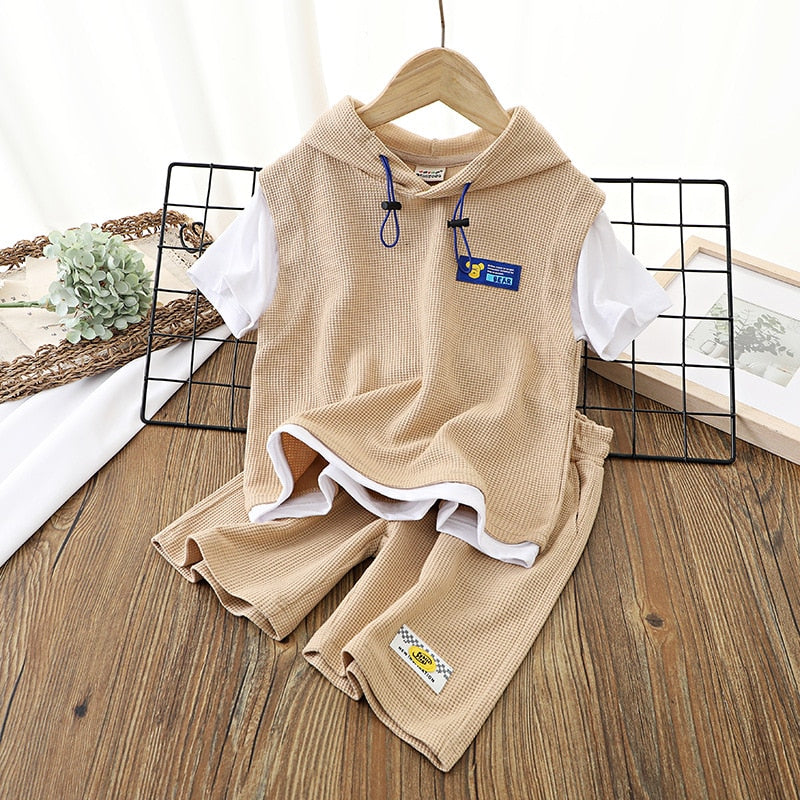 Dan Boys Summer Clothes Shorts & Short Sleeve T-shirt Hooded Sets - GuGuTon baby store - Baby Fashion - Toddlers Outfits - Babies Outfits - Toddler Clothes - Kids Clothing - Newborn Clothes - Newborn Wear - Kids Wear - Trending Clothes - Trending Outfits - Fall Fashion - Winter Fashion - Girls Clothes - Boys Clothes - Babies Wear - Kids Accessories - KidsWear - Summer Clothes - Summer Fashion - Summer Trend - Falls Sweaters - Tops - Bottom - Jeans - Blouse - Dresses - Newborn Dresses - Toys