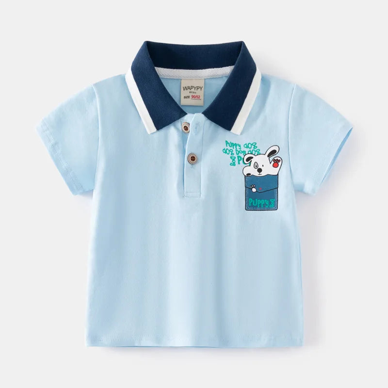 Paolo Turn-down Collar Short Sleeve T-shirt