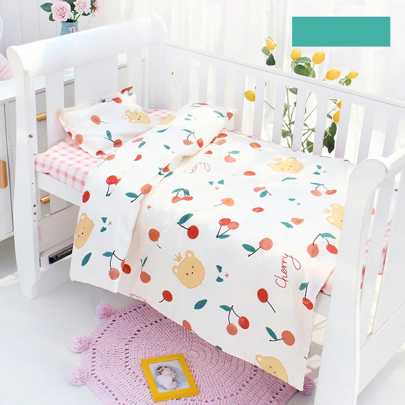 3pcs/set Baby Toddler Crib Bedding Article With Bed Sheet Pillowcase