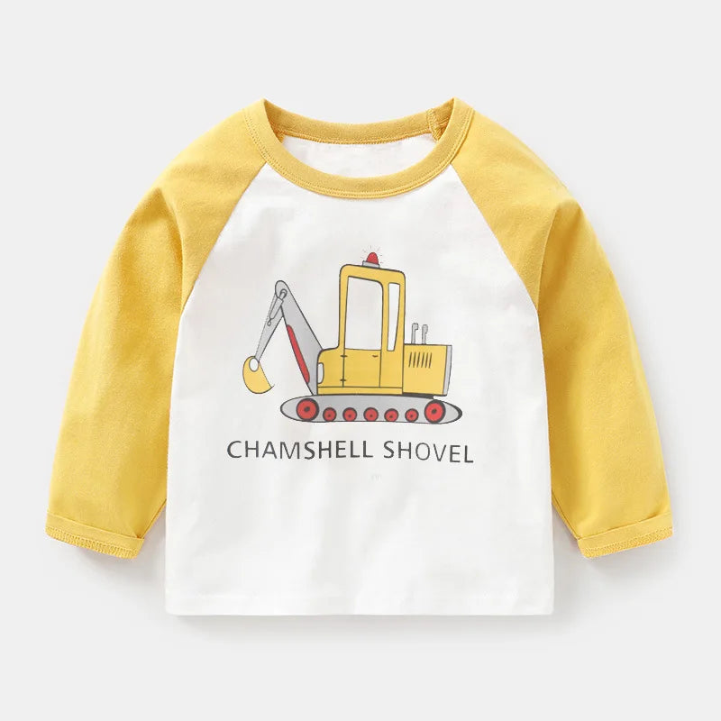 Liam Round Neck Cartoon Boy Long sleeved T-shirt