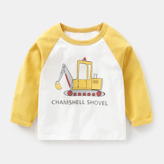 Liam Round Neck Cartoon Boy Long sleeved T-shirt - GuGuTon baby store - Baby Fashion - Toddlers Outfits - Babies Outfits - Toddler Clothes - Kids Clothing - Newborn Clothes - Newborn Wear - Kids Wear - Trending Clothes - Trending Outfits - Fall Fashion - Winter Fashion - Girls Clothes - Boys Clothes - Babies Wear - Kids Accessories - KidsWear - Summer Clothes - Summer Fashion - Summer Trend - Falls Sweaters - Tops - Bottom - Jeans - Blouse - Dresses - Newborn Dresses - Toys