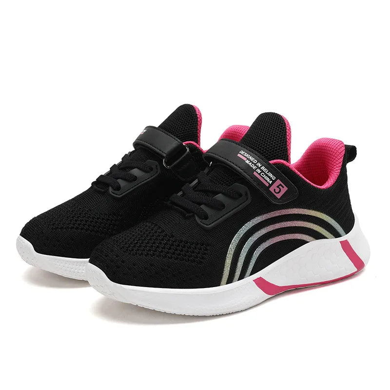 New Design Red Trainers Shoes for Kids Girls Comfortable Platform Girl Sports Shoes Large Size 38 Children's Running Sneakers