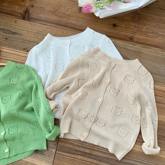 Ottis Knitted Hollow-Out Bear Sweater - GuGuTon baby store - Baby Fashion - Toddlers Outfits - Babies Outfits - Toddler Clothes - Kids Clothing - Newborn Clothes - Newborn Wear - Kids Wear - Trending Clothes - Trending Outfits - Fall Fashion - Winter Fashion - Girls Clothes - Boys Clothes - Babies Wear - Kids Accessories - KidsWear - Summer Clothes - Summer Fashion - Summer Trend - Falls Sweaters - Tops - Bottom - Jeans - Blouse - Dresses - Newborn Dresses - Toys