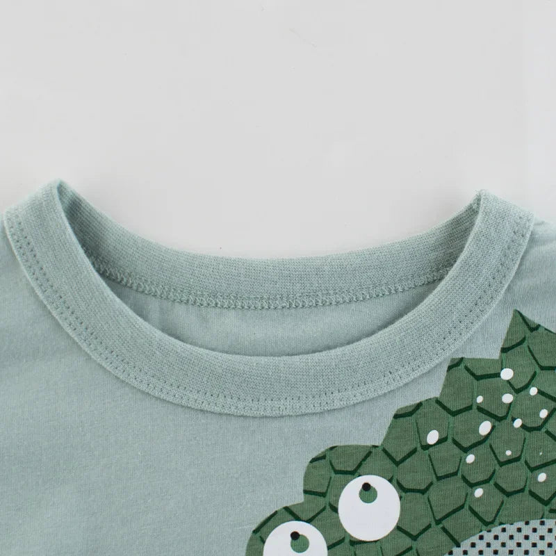 Bryant Cartoon Boy Animal Printing Tops Tees