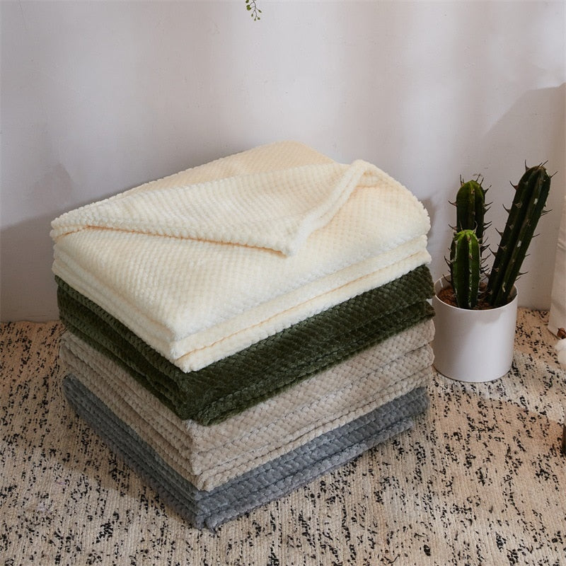 Fernando Thick solid flannel square baby blanket, swaddling for kids.