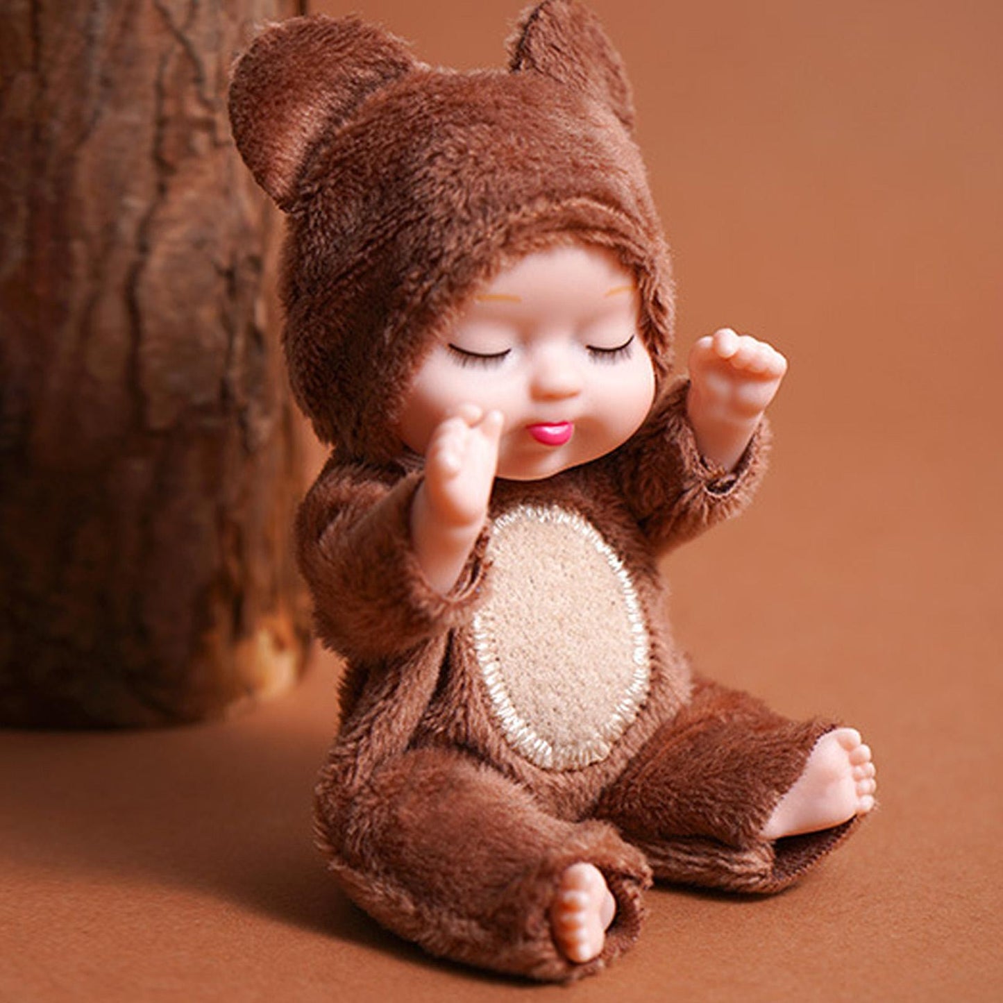 Rebirth Sleeping Simulated Moveable Joints Mini Soothe Cute Sleep Baby Dolls - GuGuTon