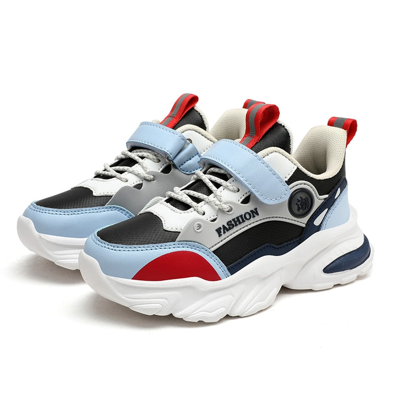 for Boys Leather Sneakers Children Breathable Comfort Sport Shoes - GuGuTon