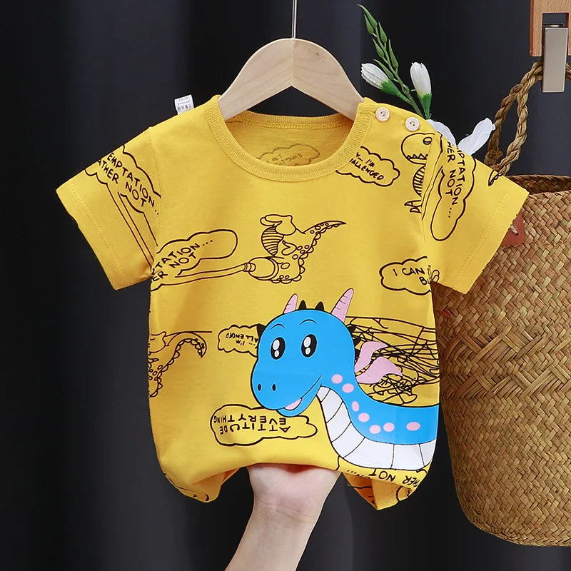 Saul Dinosaur Cat Boys T Shirt Girls Tops