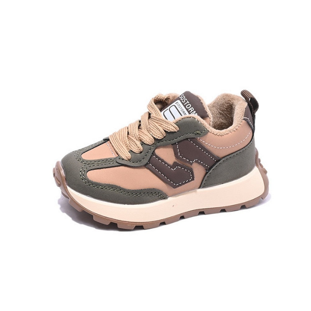 Winter New Boys Plush Sneakers For Kids Casual Sports Shoes Baby - GuGuTon