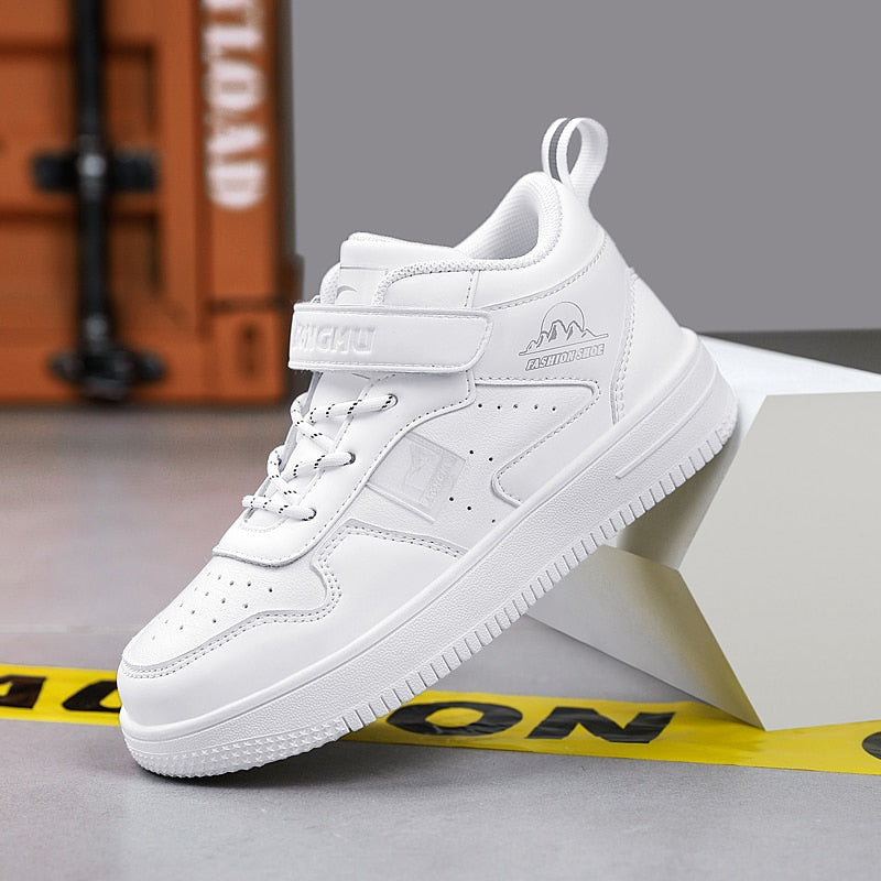 Breathable Kids Leather Shoes Outdoor Anti-slip Boys Running