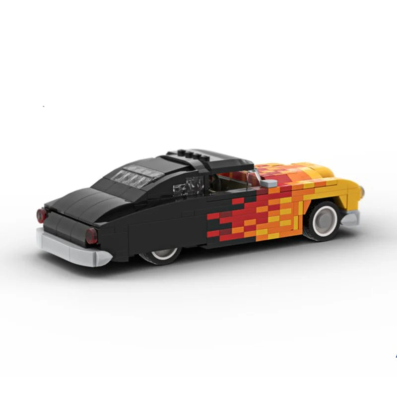 404PCS New MOC-148719 Hot Flame Sports Car Creative City Vehicle Classic Car Model Building Block Toy Children Christmas Gift