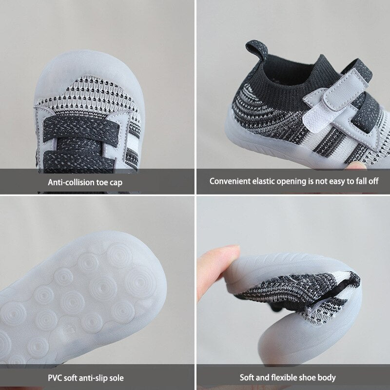 Shoes Mesh Breathable Boys Girls Walking Soft Soles - GuGuTon