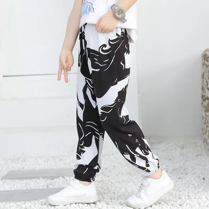 Víctor Boys Cotton Clothes Summer Thin Home Pants