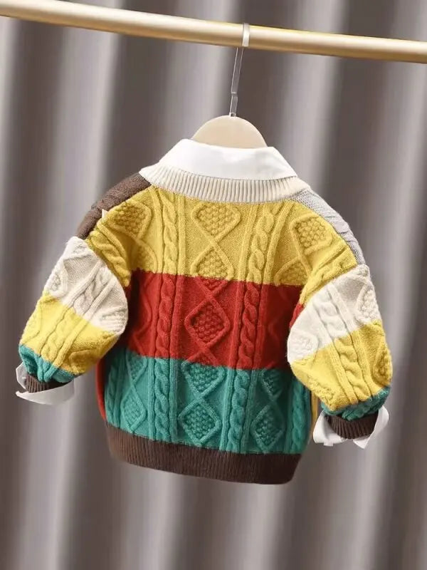 Sebastian Button Solid Long Sleeve Knit Sweater
